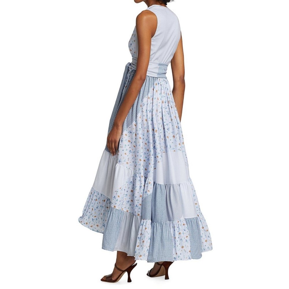 Silvia Tcherassi Harmony Patch Work Midi Dress Si… - image 4